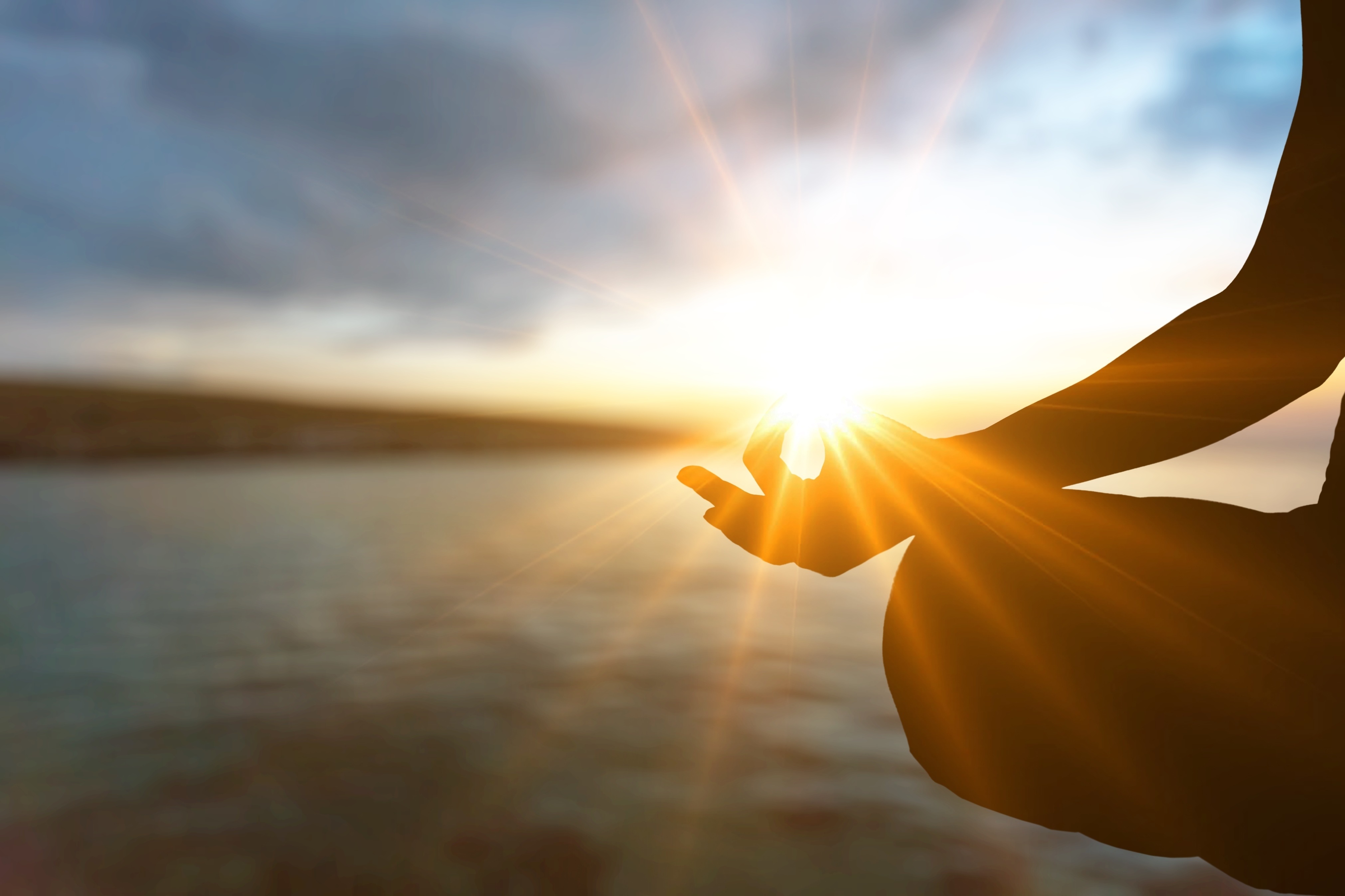 Peaceful meditation at the beach